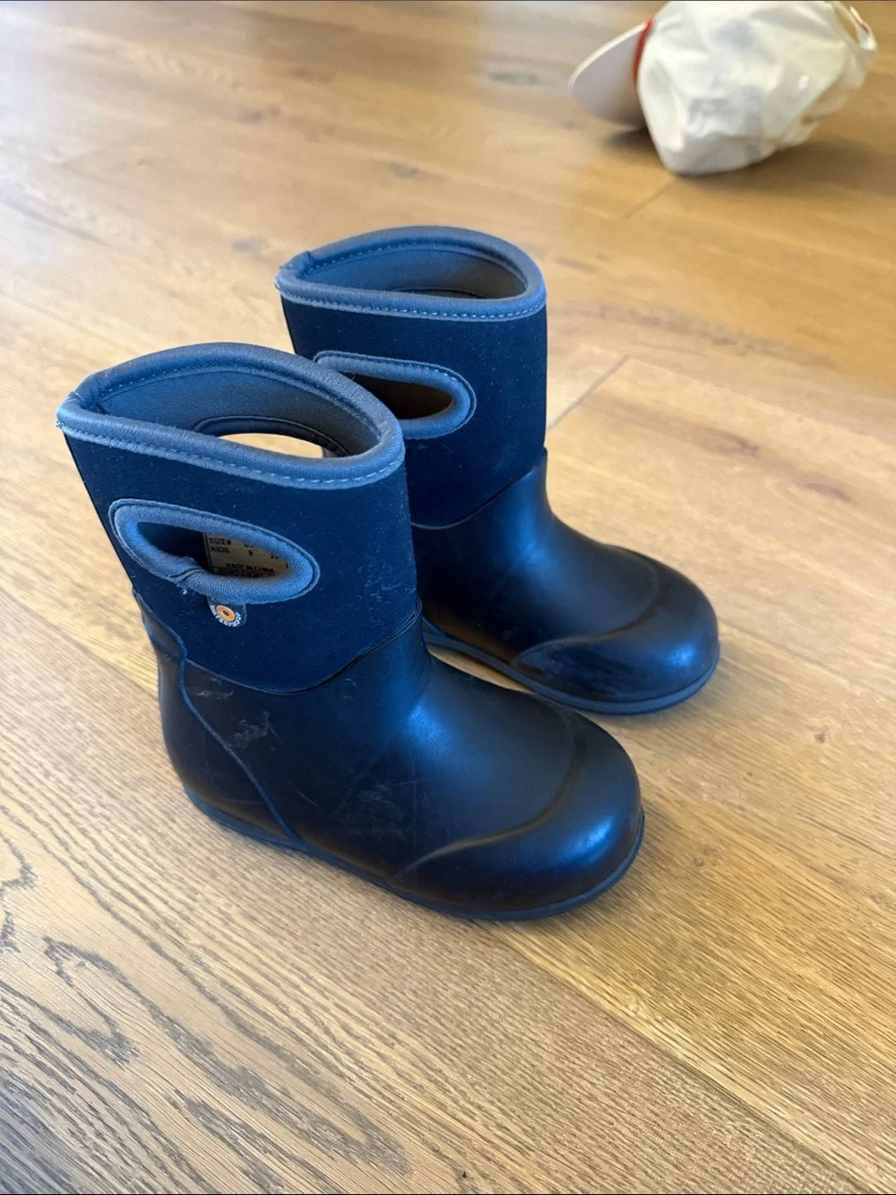 Bogs Kids black Pull-Handle Rain & Snow Boot
